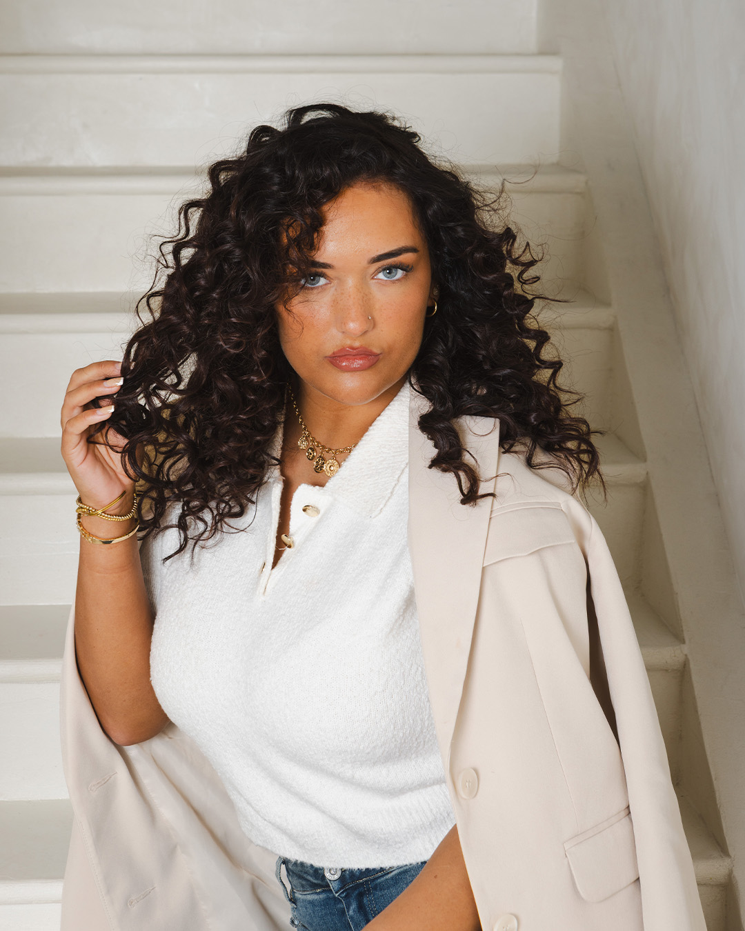 Brunette Spiral Curls - Be Beautiful Salon - Equinox Collection